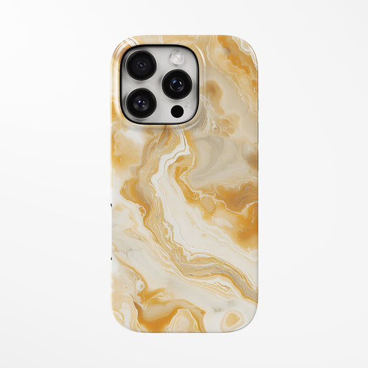 Front view of light-brown; warm-beige; yellow Golden Sands MagSafe iPhone Tough Case by Marivor