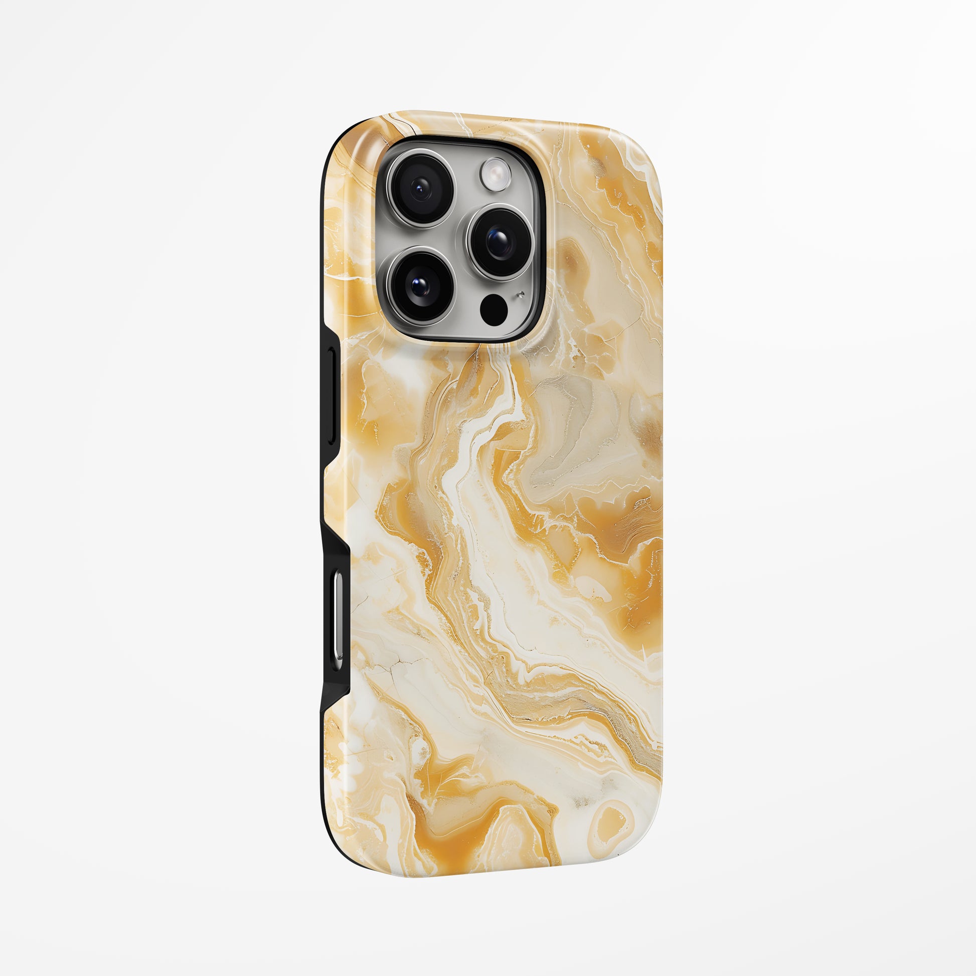 Unlock and capture buttons with  Golden Sands Magsafe Iphone Tough Case by Marivor