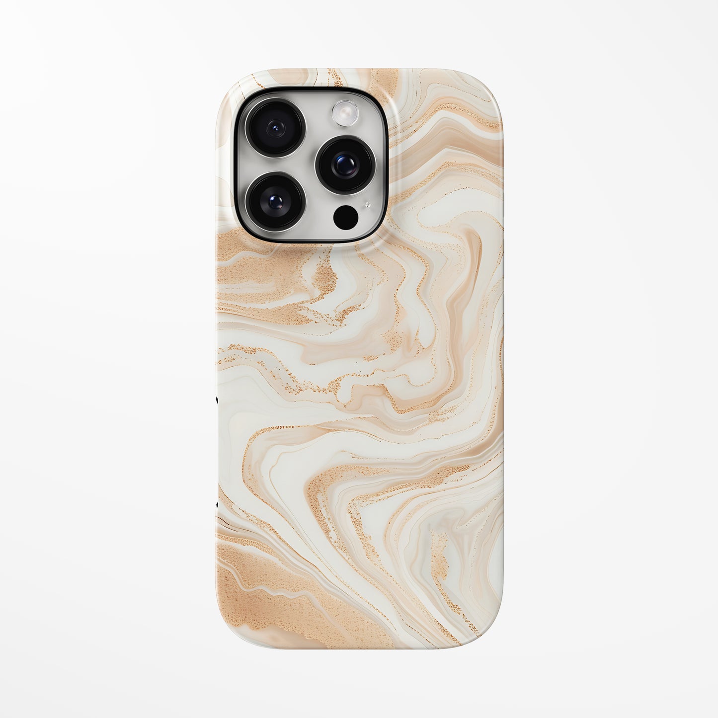 Front view of light-brown Golden Sandstone Flow MagSafe iPhone Tough Case by Marivor