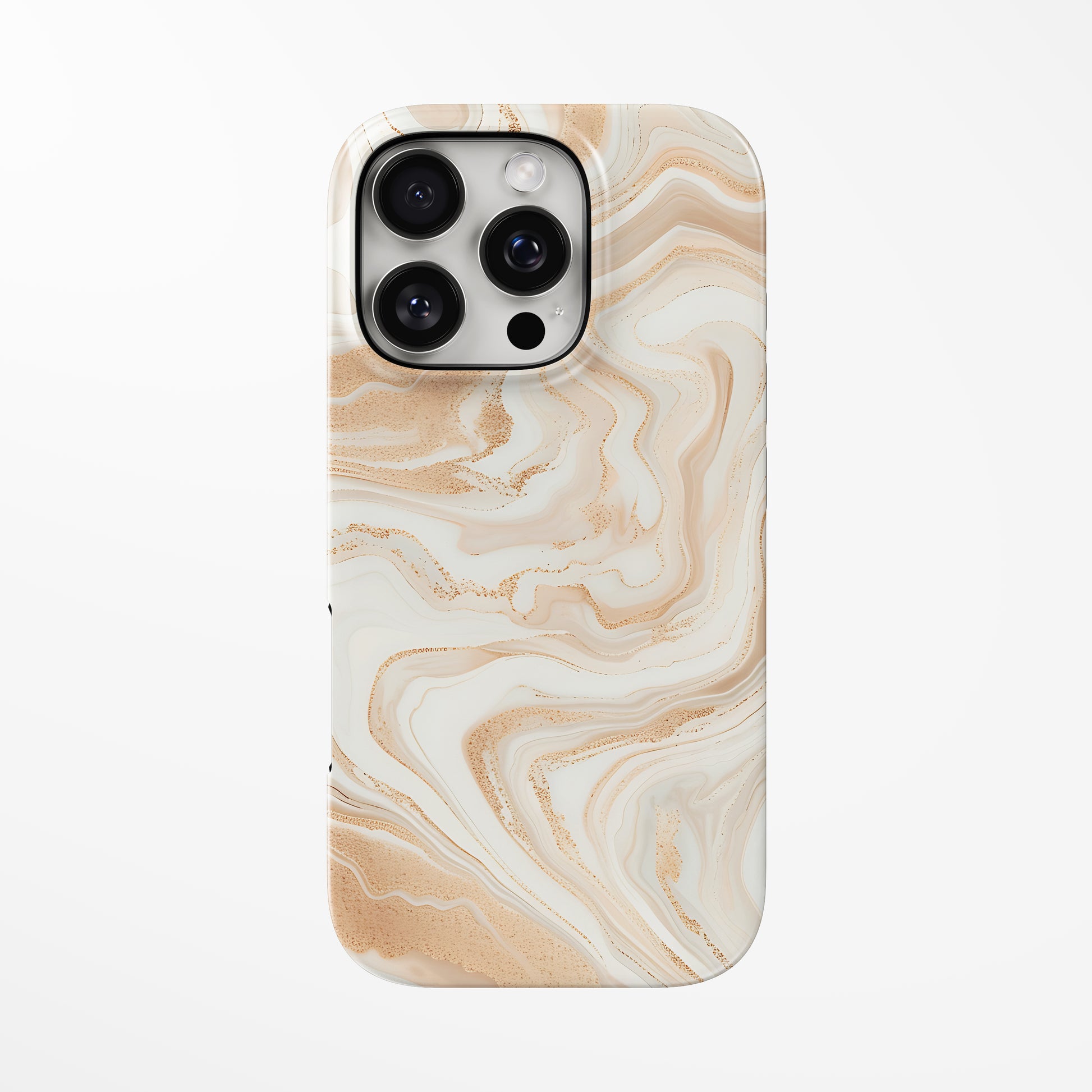 Front view of light-brown Golden Sandstone Flow MagSafe iPhone Tough Case by Marivor