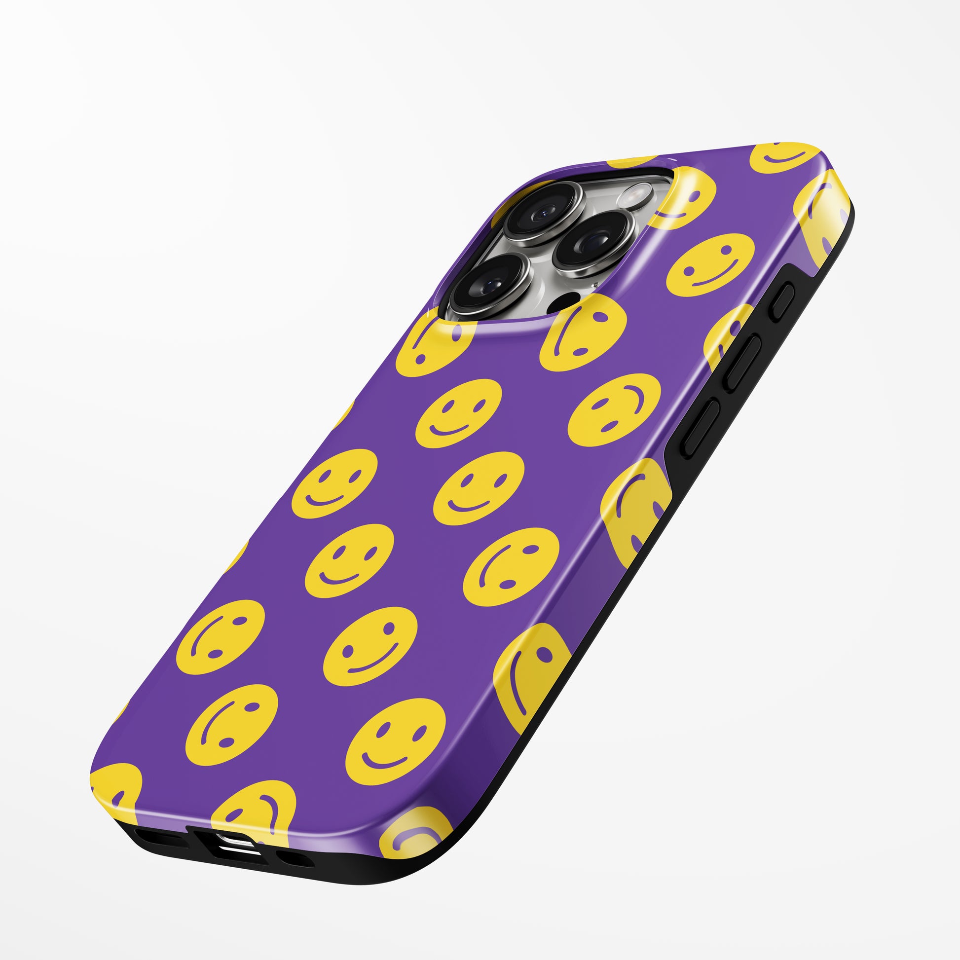 Charging port and volume up/down buttons with  Happy Chaos Magsafe Iphone Tough Case by Marivor