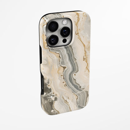 Charging port and volume up/down buttons with  Ivory Cascade Magsafe Iphone Tough Case by Marivor