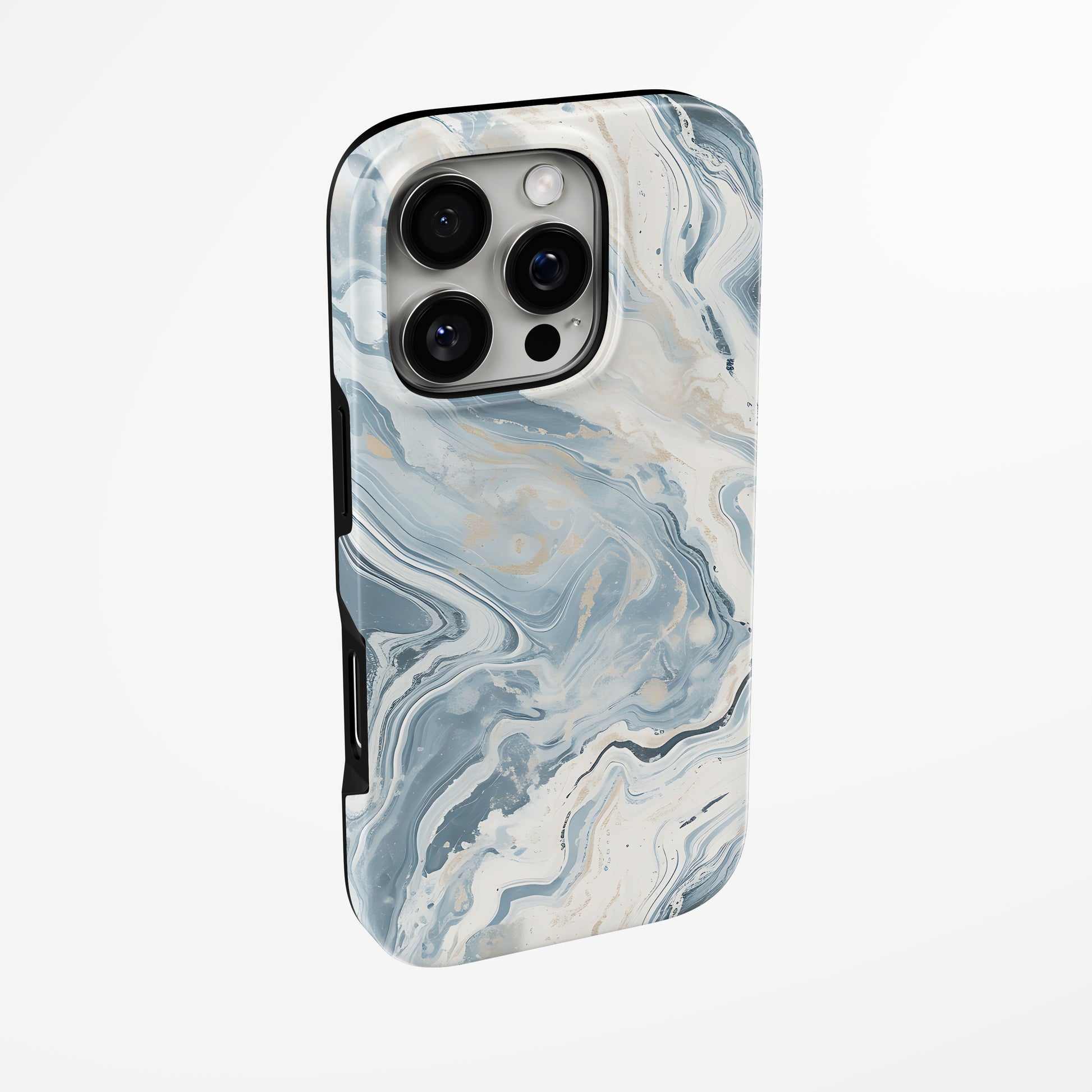 Side view of shell cover with design of  Marble Sky Magsafe Tough Iphone Case by Marivor