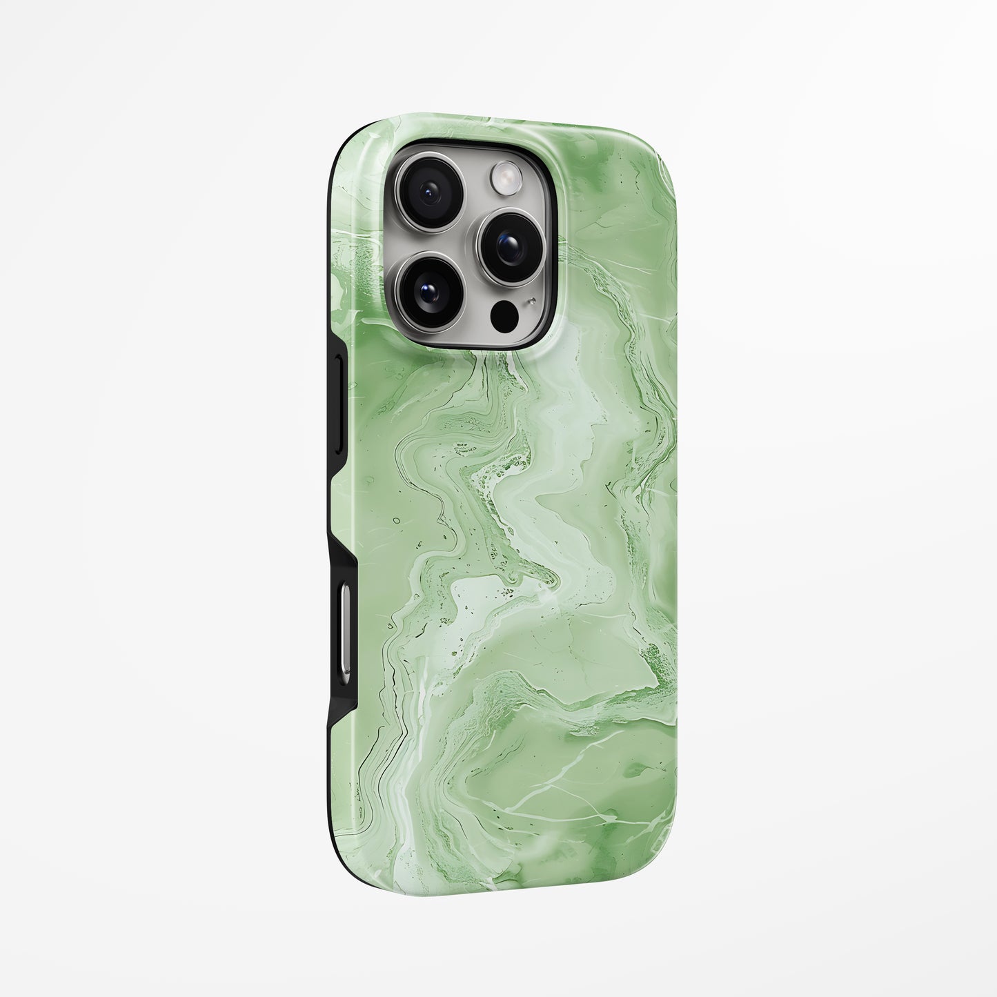 Unlock and capture buttons with  Matcha Marble Magsafe Tough Iphone Case by Marivor