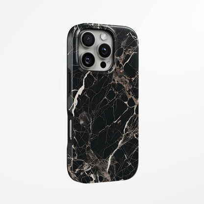 Unlock and capture buttons with  Midnight Cracks Magsafe Iphone Tough Case by Marivor