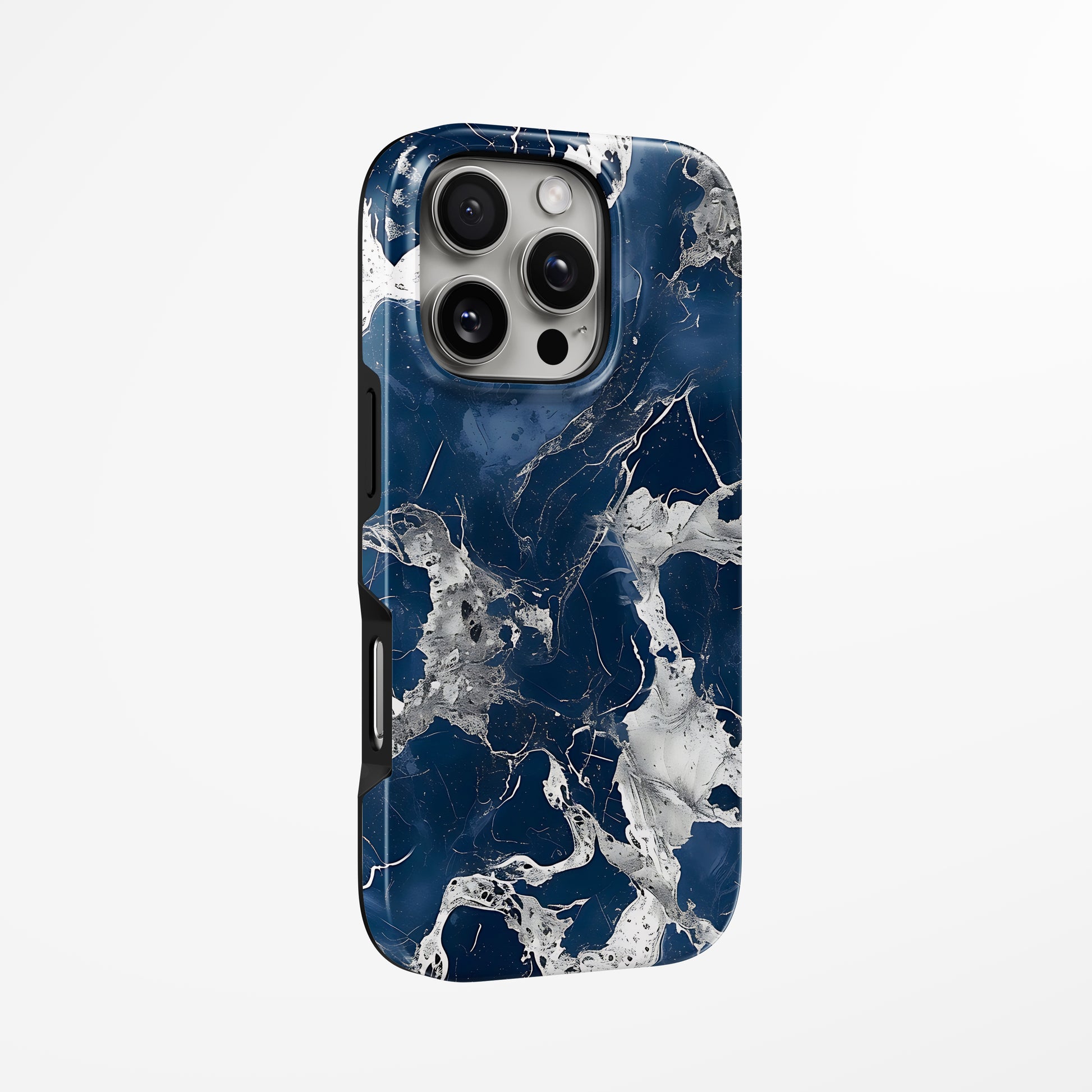 Unlock and capture buttons with  Midnight Flow Magsafe Iphone Tough Case by Marivor