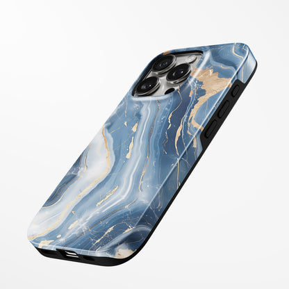 Charging port and volume up/down buttons with  Midnight Gold Magsafe Iphone Tough Case by Marivor