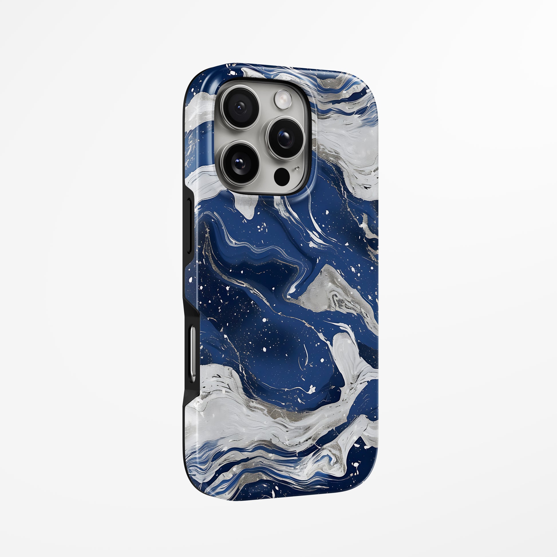 Unlock and capture buttons with  Midnight Tide Magsafe Tough Iphone Case by Marivor