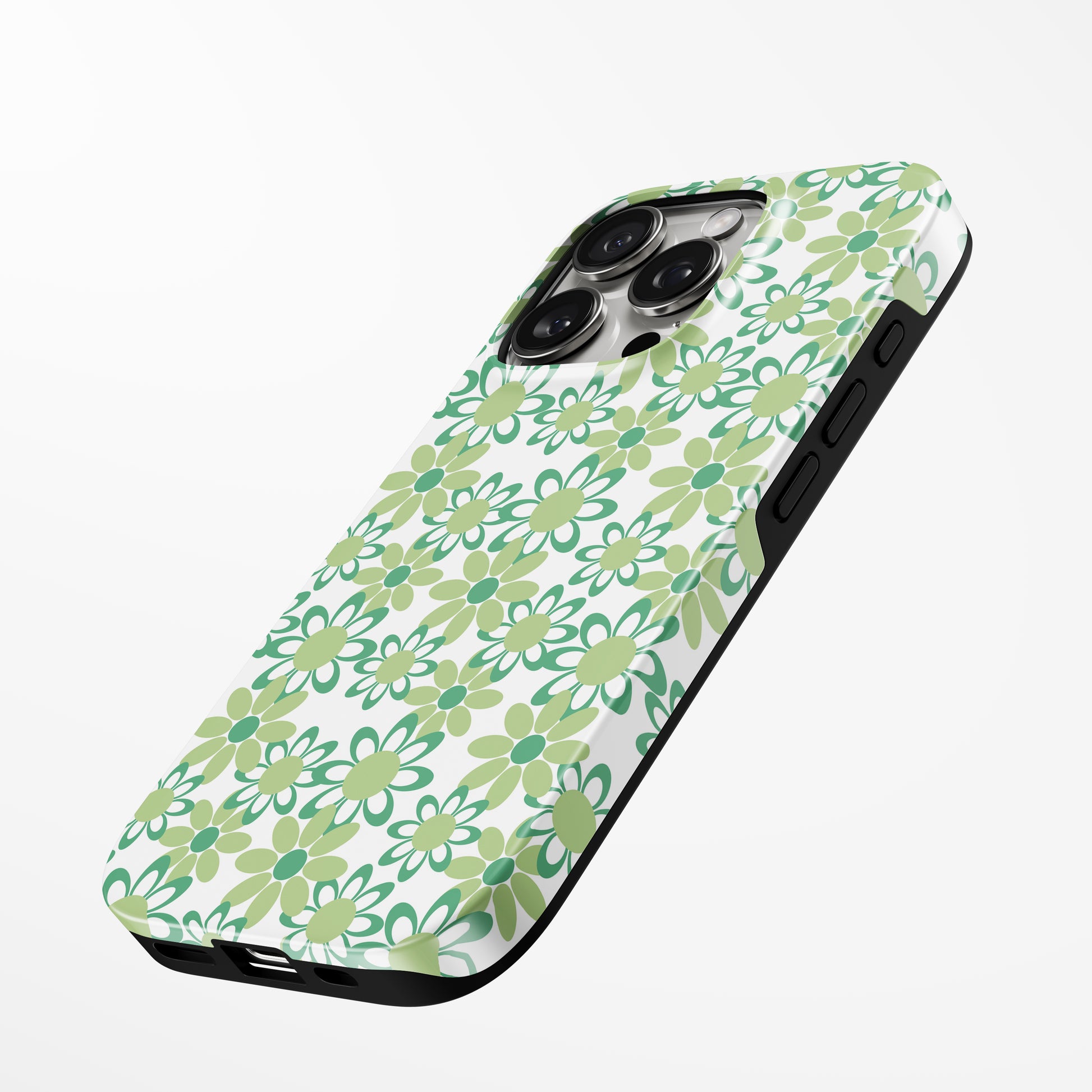 Charging port and volume up/down buttons with  Mint Meadow Magsafe Iphone Tough Case by Marivor