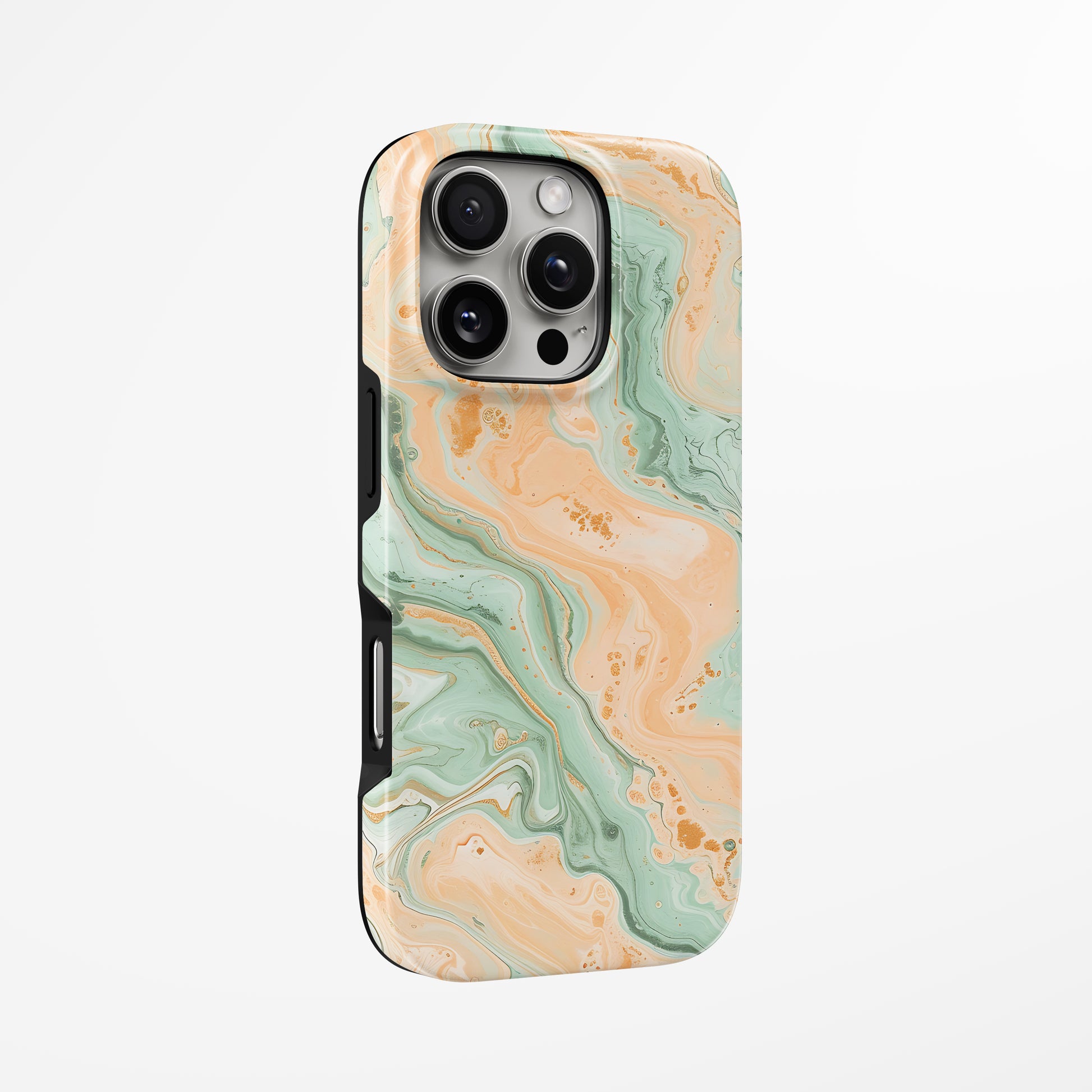 Unlock and capture buttons with  Minted Sunrise Magsafe Tough Iphone Case by Marivor
