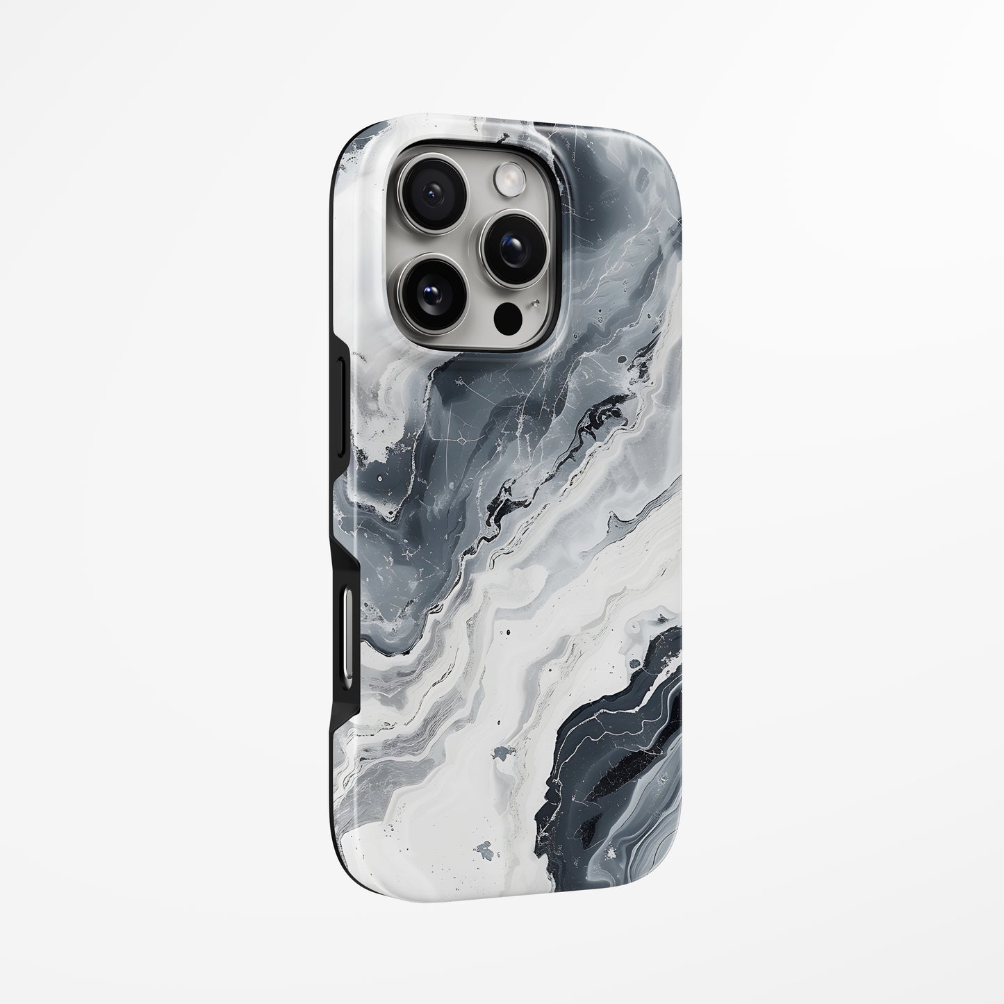 Unlock and capture buttons with  Monochrome Drift Magsafe Iphone Tough Case by Marivor