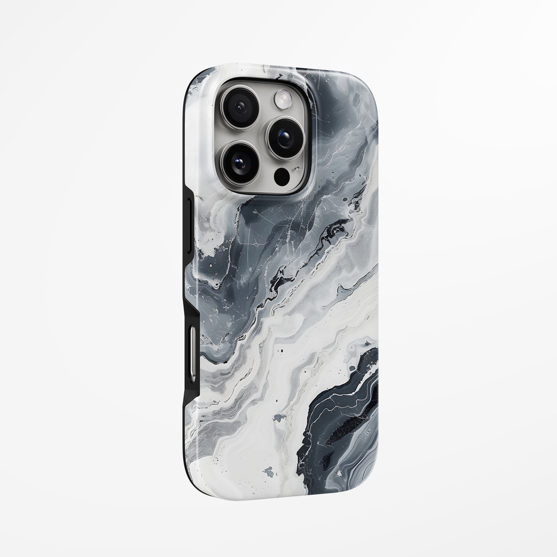 Unlock and capture buttons with  Monochrome Drift Magsafe Iphone Tough Case by Marivor