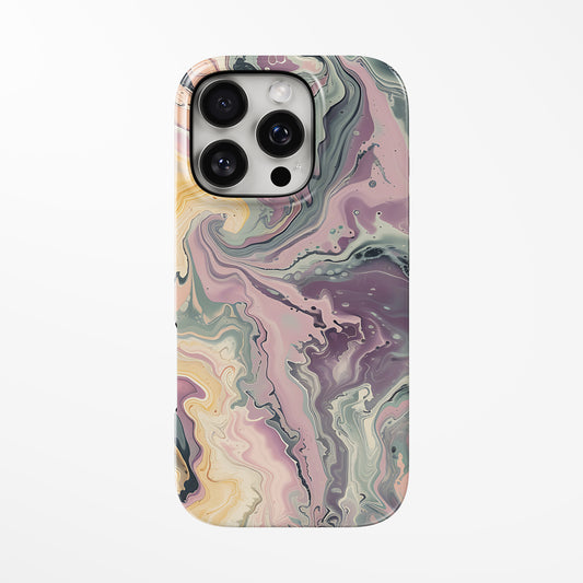 Front view of multicolor Mystic Haze MagSafe Tough iPhone Case by Marivor