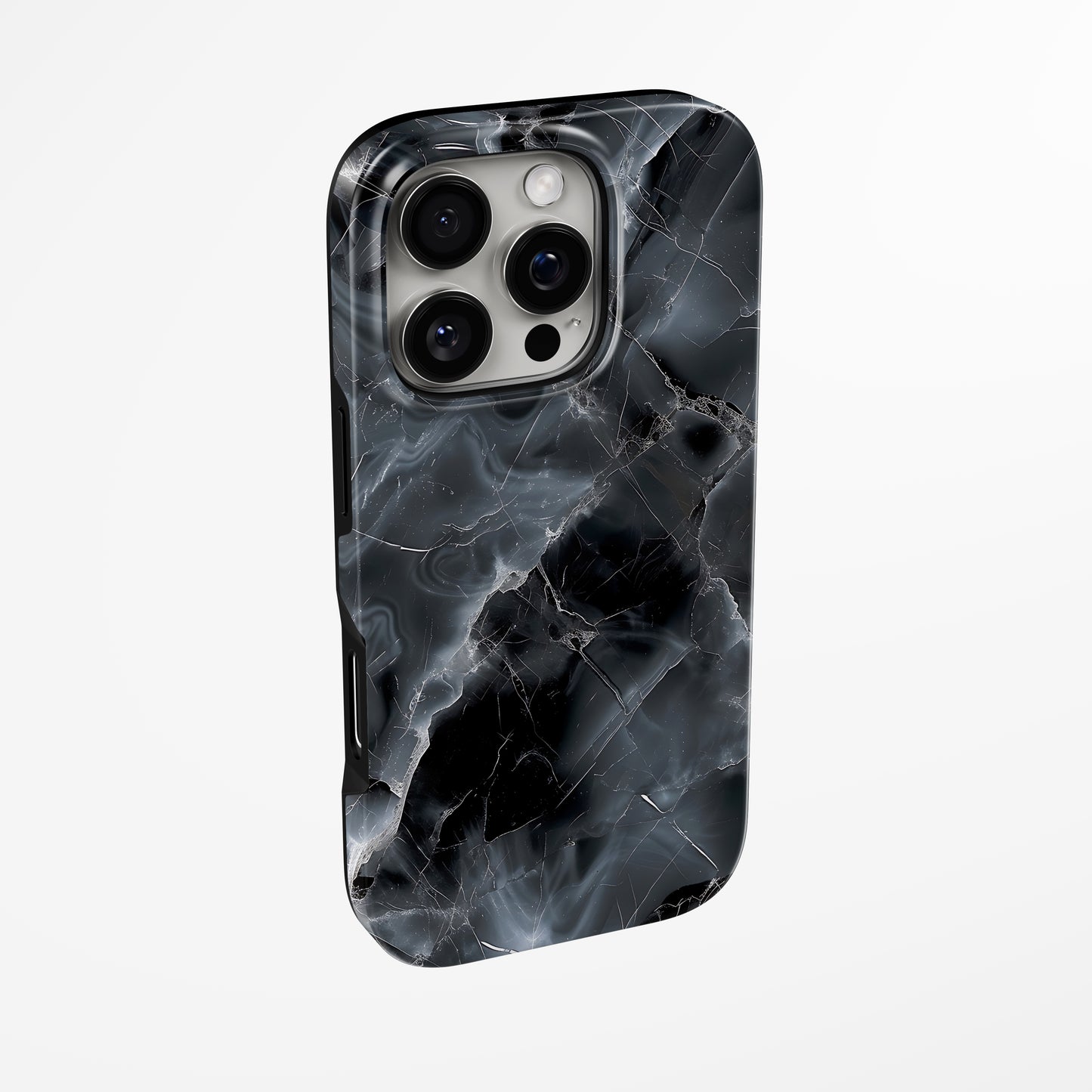 Side view of shell cover with design of  Nebula Stone Magsafe Iphone Tough Case by Marivor