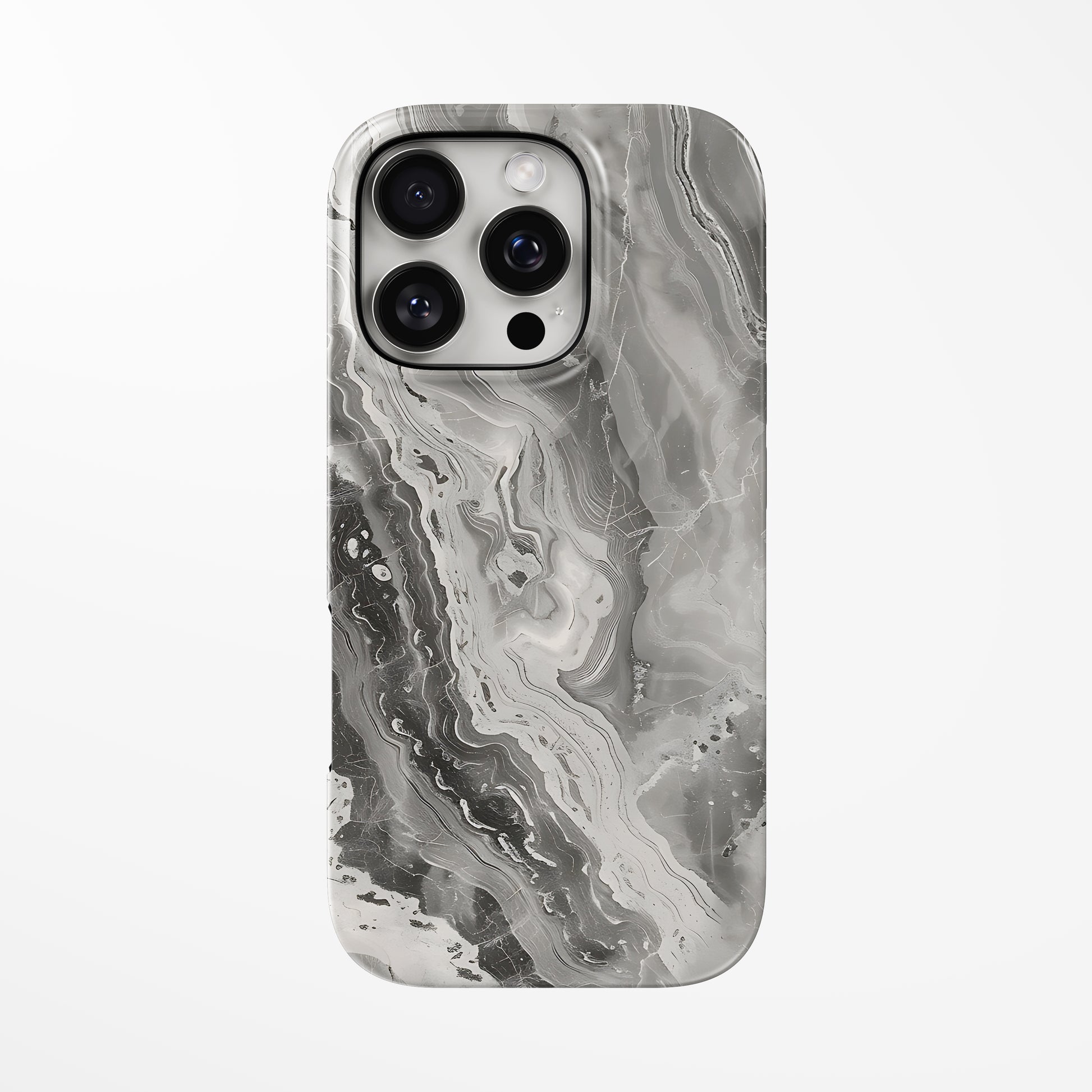 Front view of light-grey Obsidian Veil MagSafe iPhone Tough Case by Marivor