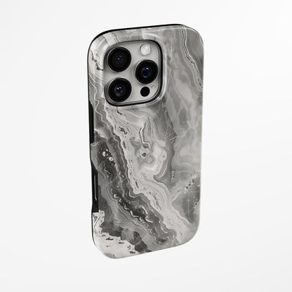 Charging port and volume up/down buttons with  Obsidian Veil Magsafe Iphone Tough Case by Marivor