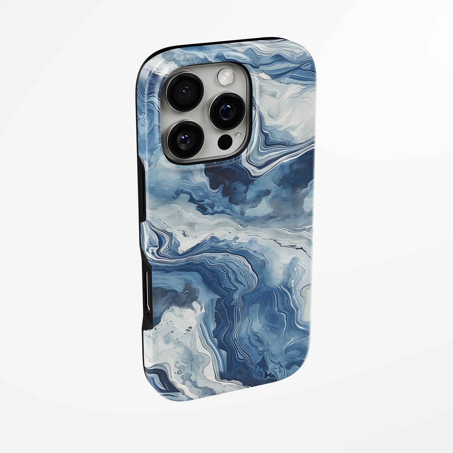 Side view of shell cover with design of  Ocean Drift Magsafe Iphone Tough Case by Marivor