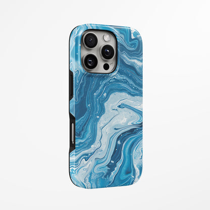 Unlock and capture buttons with  Oceanic Whirl Magsafe Tough Iphone Case by Marivor