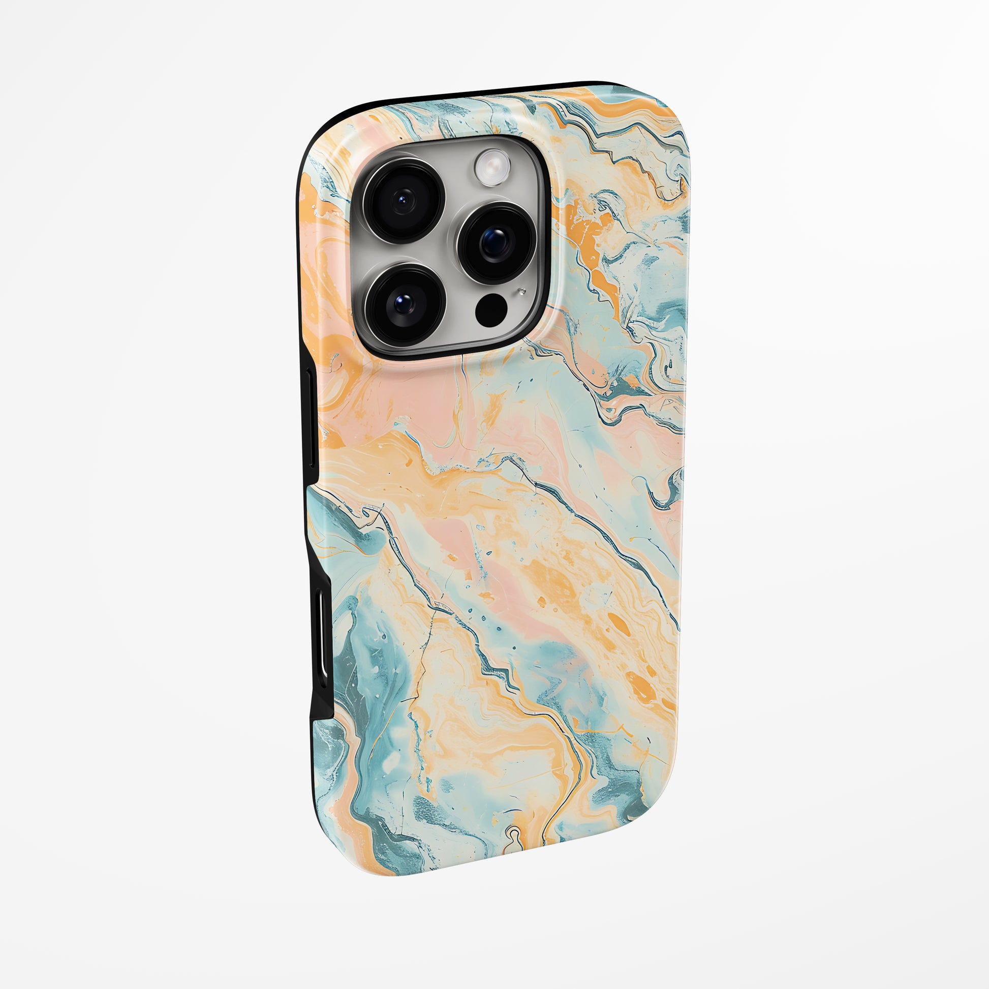 Charging port and volume up/down buttons with  Pastel Horizon Magsafe Iphone Tough Case by Marivor