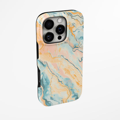 Charging port and volume up/down buttons with  Pastel Horizon Magsafe Iphone Tough Case by Marivor