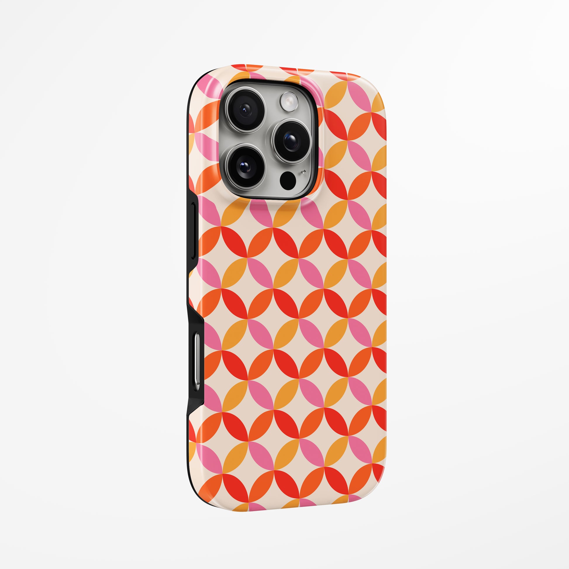 Unlock and capture buttons with  Pink Heatwave Magsafe Iphone Tough Case by Marivor