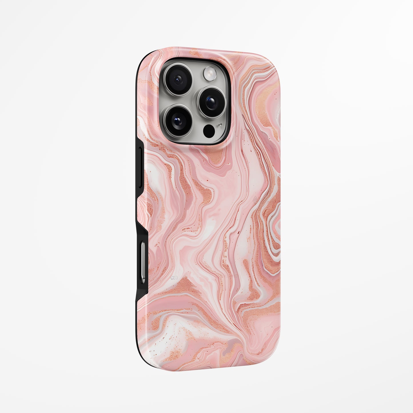 Unlock and capture buttons with  Pink Mirage Magsafe Iphone Tough Case by Marivor