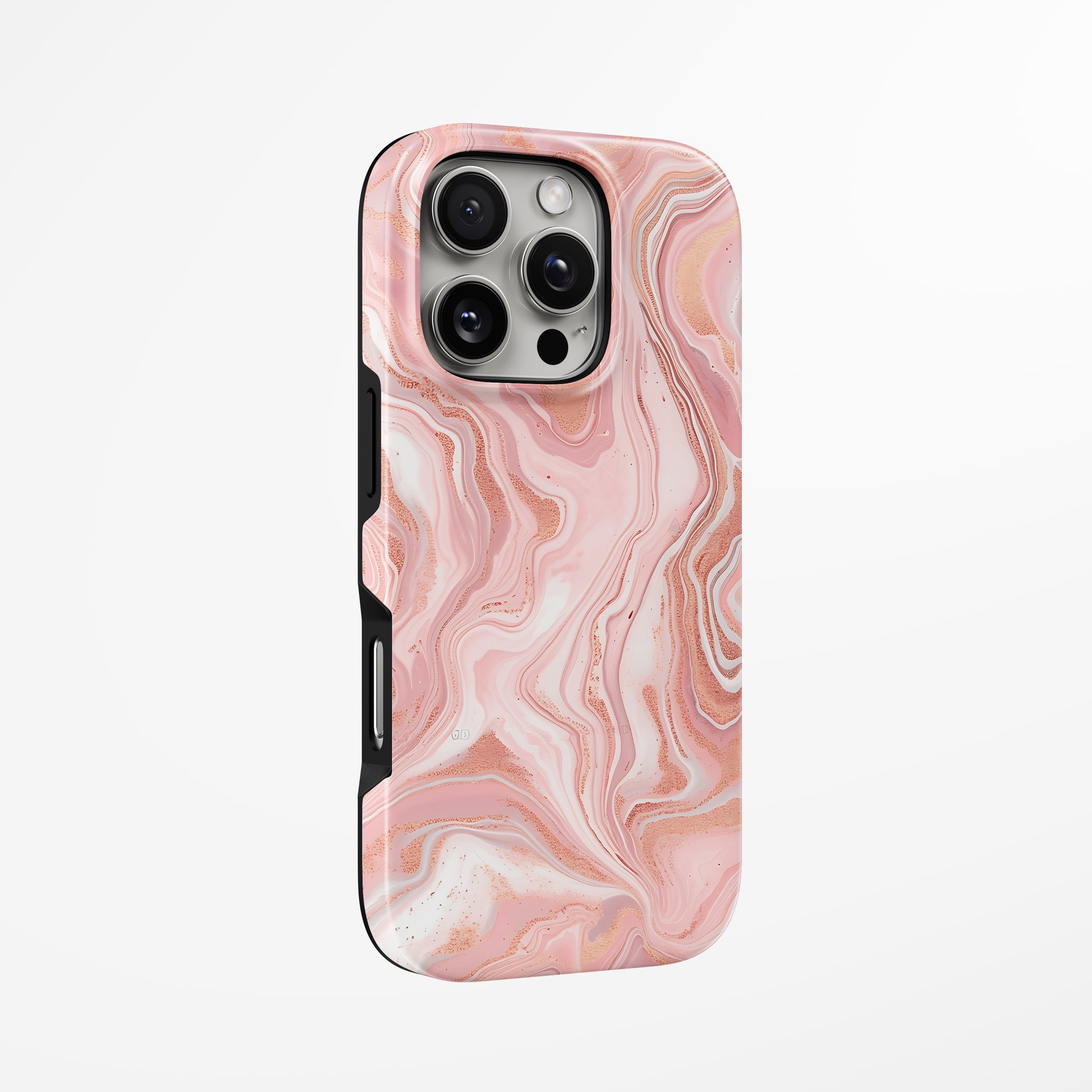 Unlock and capture buttons with  Pink Mirage Magsafe Iphone Tough Case by Marivor