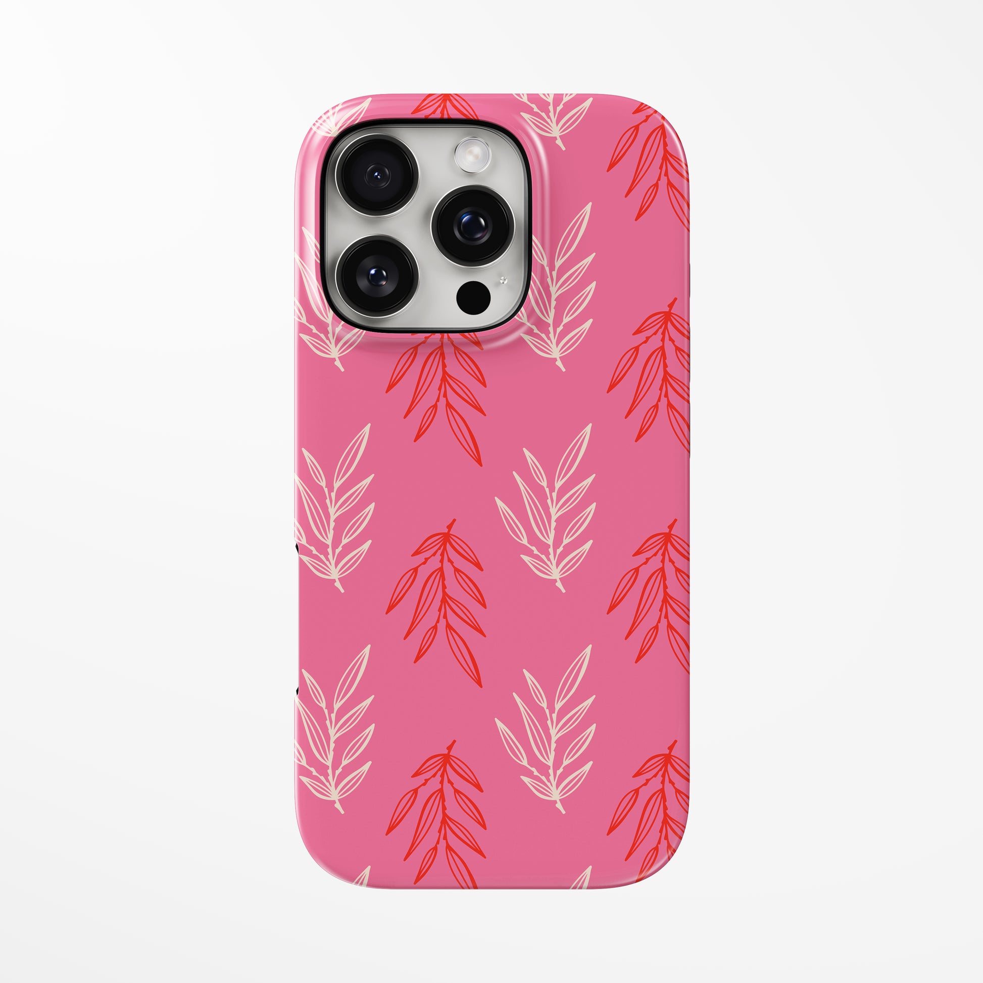 Front view of pink Pink Reverie MagSafe iPhone Tough Case by Marivor