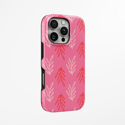 Unlock and capture buttons with  Pink Reverie Magsafe Iphone Tough Case by Marivor