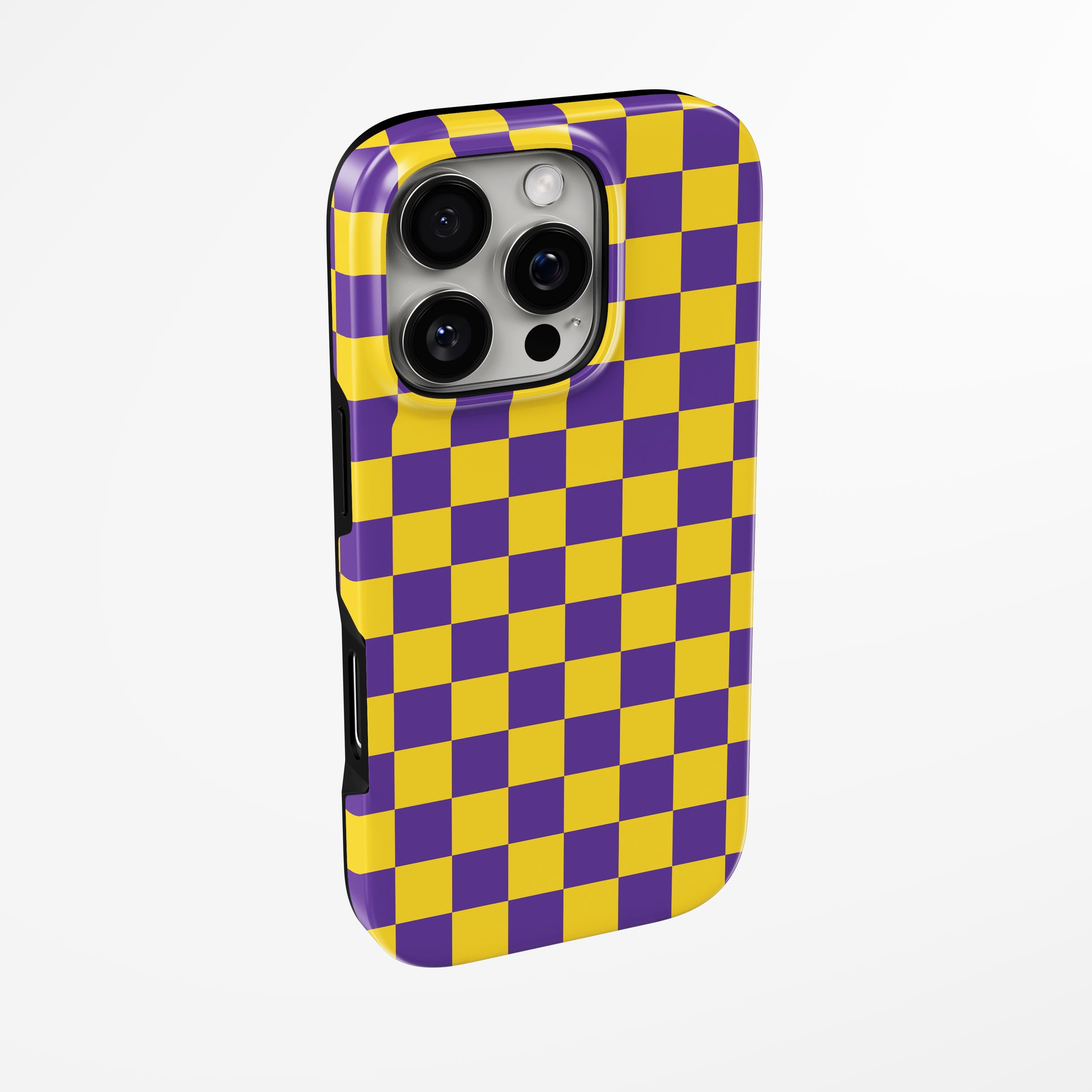 Side view of shell cover with design of  Pixel Punch Magsafe Iphone Tough Case by Marivor