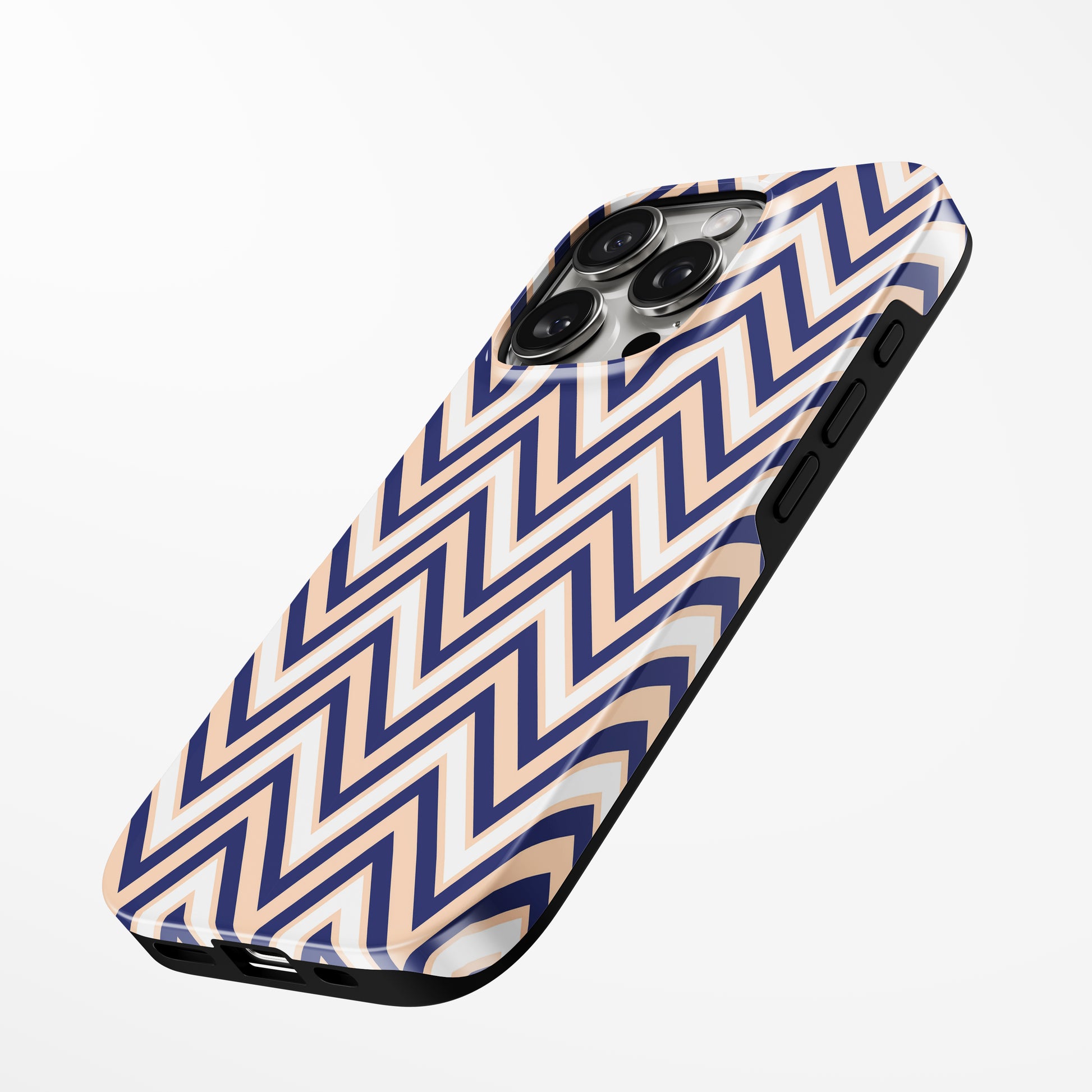 Charging port and volume up/down buttons with  Retro Rush Magsafe Tough Iphone Case by Marivor