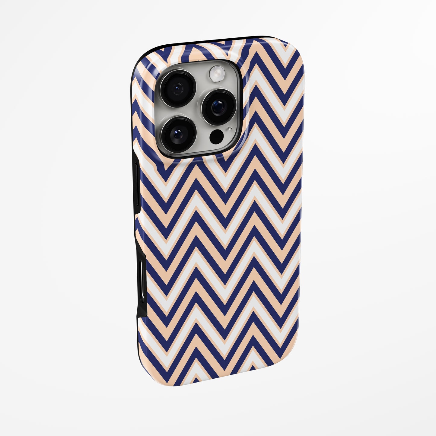 Side view of shell cover with design of  Retro Rush Magsafe Tough Iphone Case by Marivor