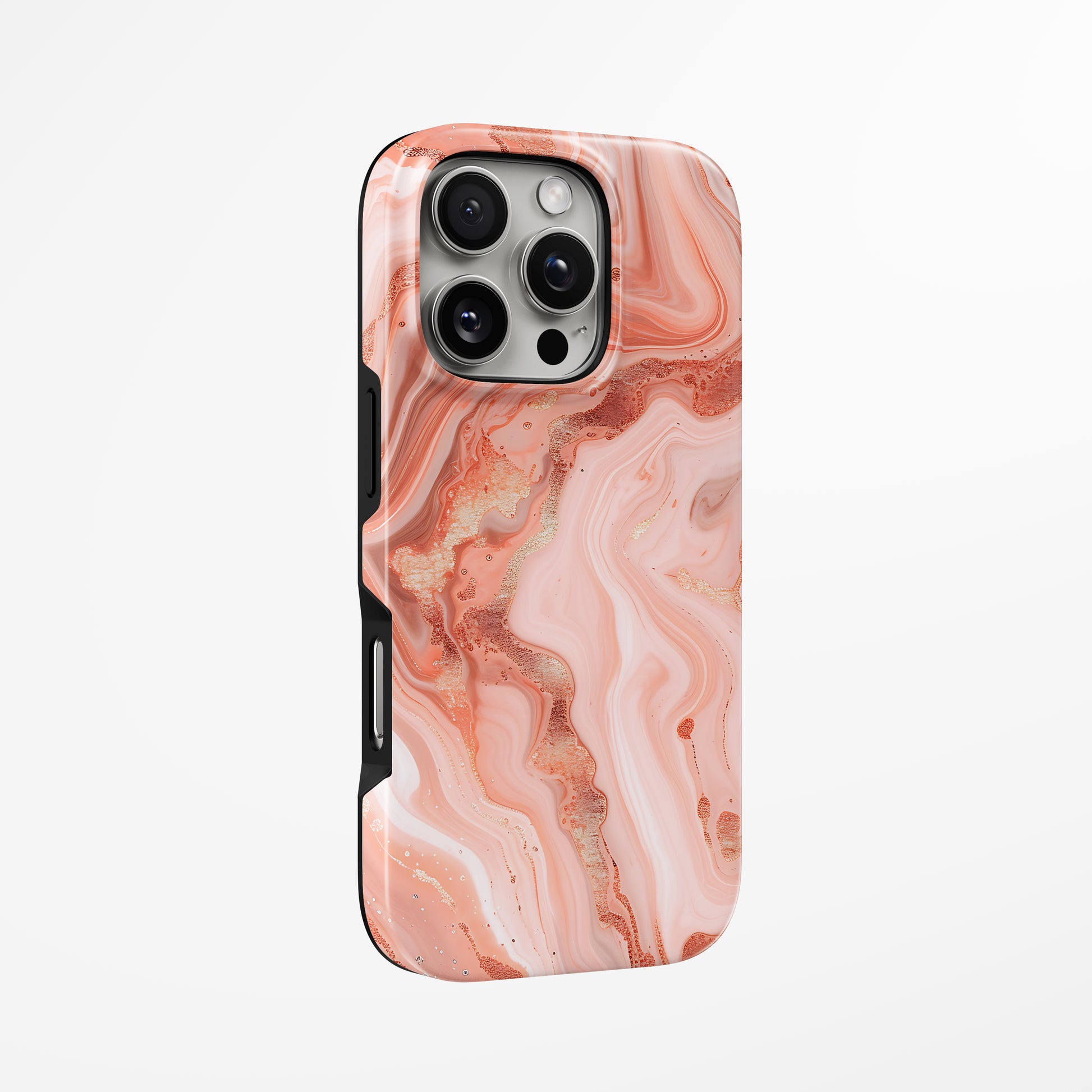 Unlock and capture buttons with  Rose Sand Magsafe Iphone Tough Case by Marivor