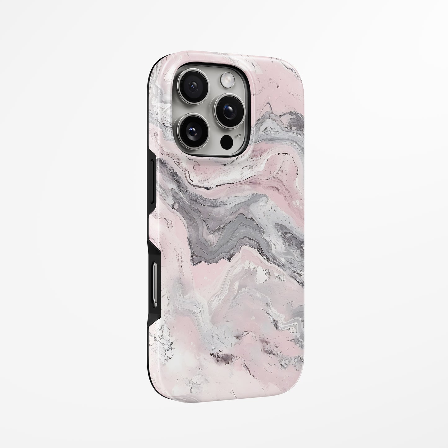 Unlock and capture buttons with  Rosy Marble Magsafe Tough Iphone Case by Marivor