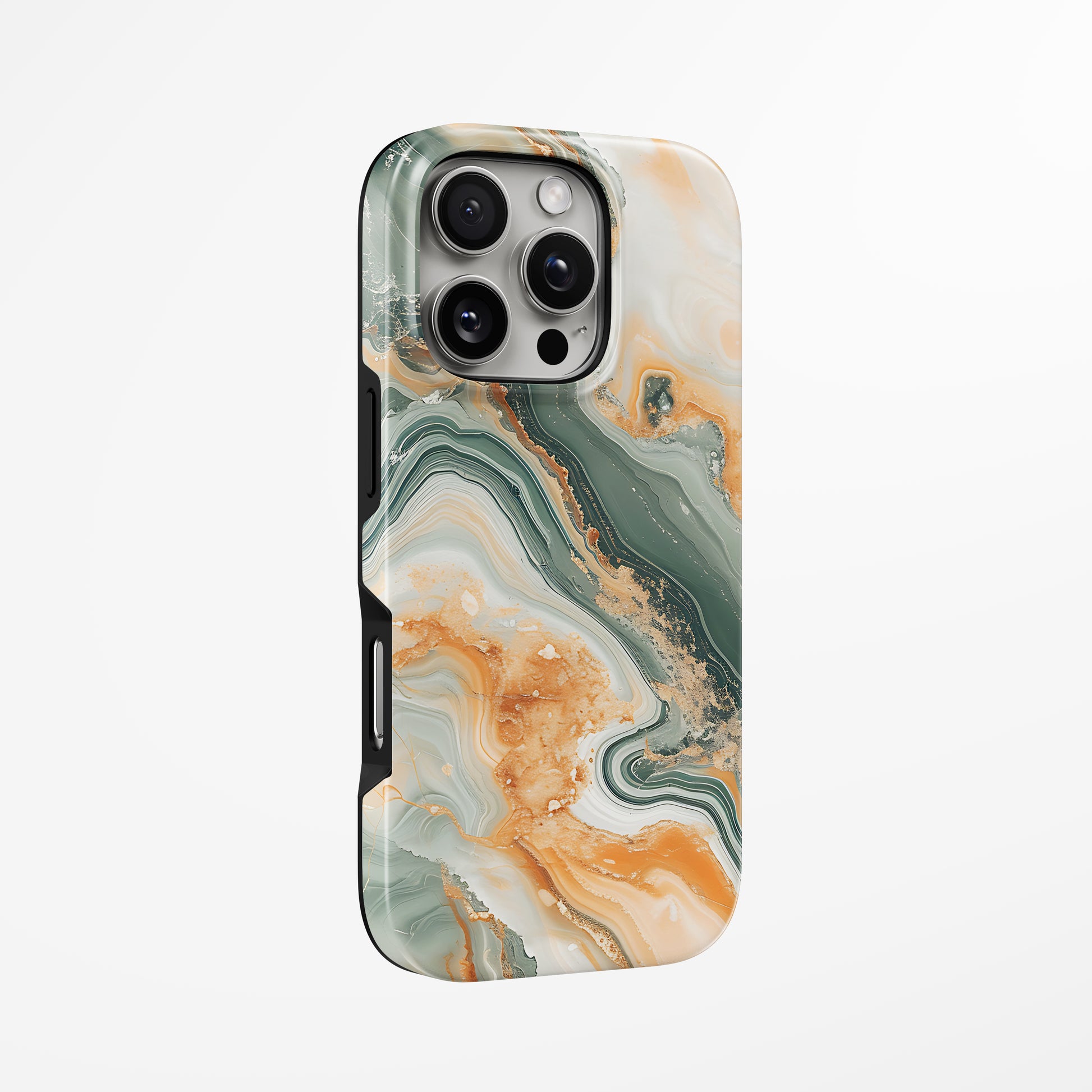 Unlock and capture buttons with  Sage Dune Magsafe Iphone Tough Case by Marivor