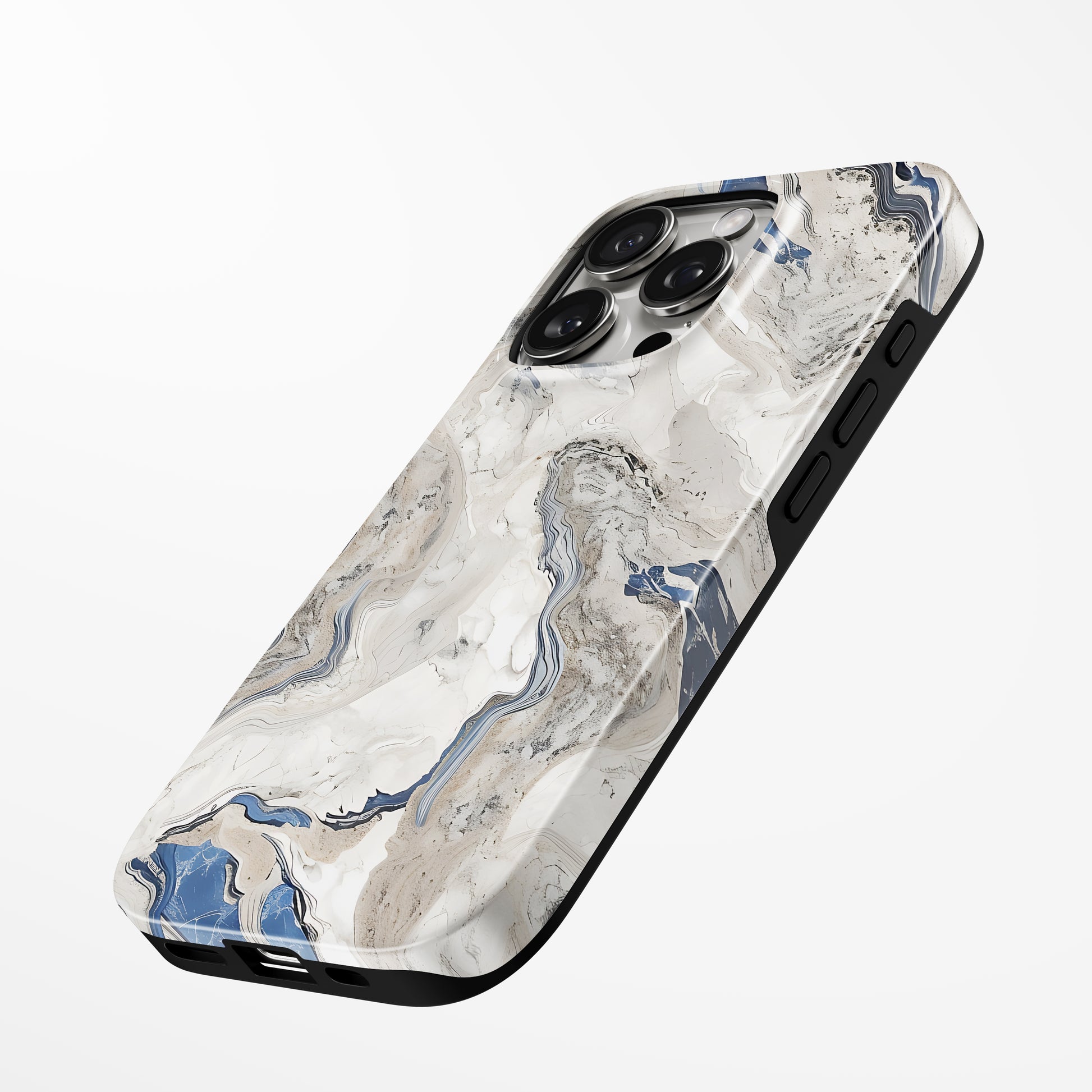 Charging port and volume up/down buttons with  Sandy Coastline Magsafe Iphone Tough Case by Marivor