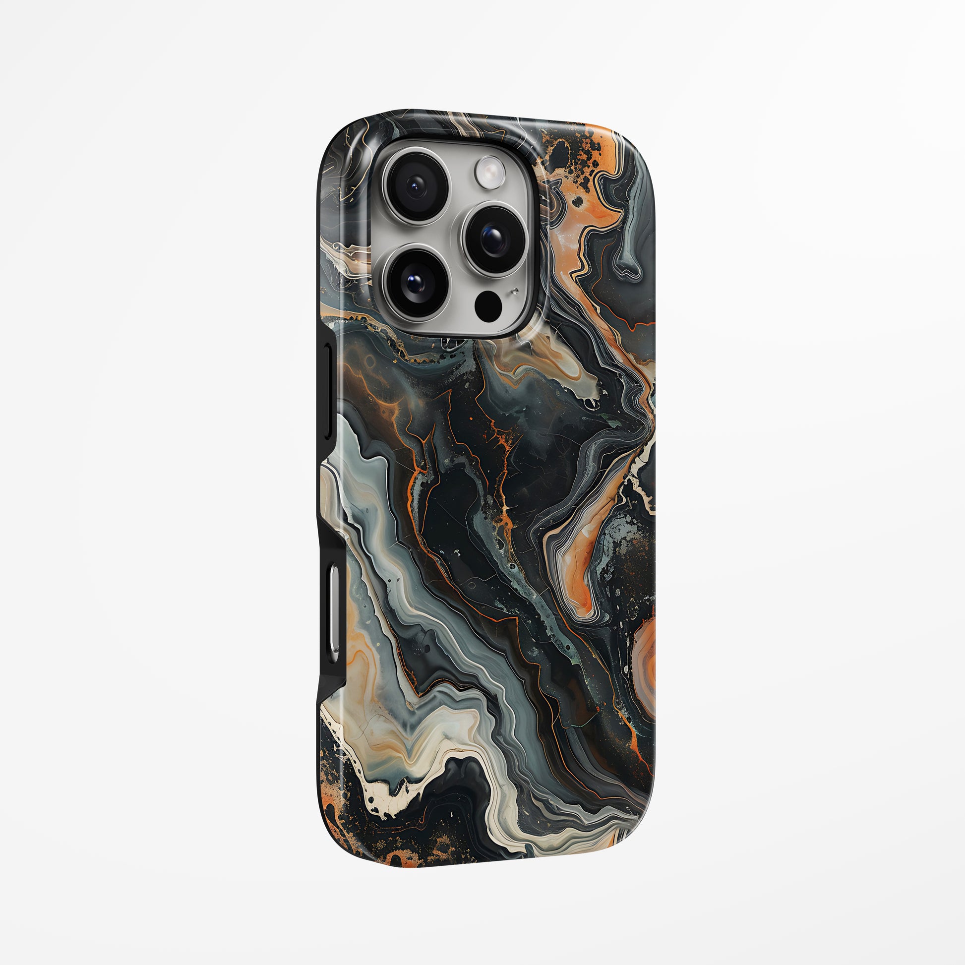 Unlock and capture buttons with  Sculpted Flame Magsafe Iphone Tough Case by Marivor