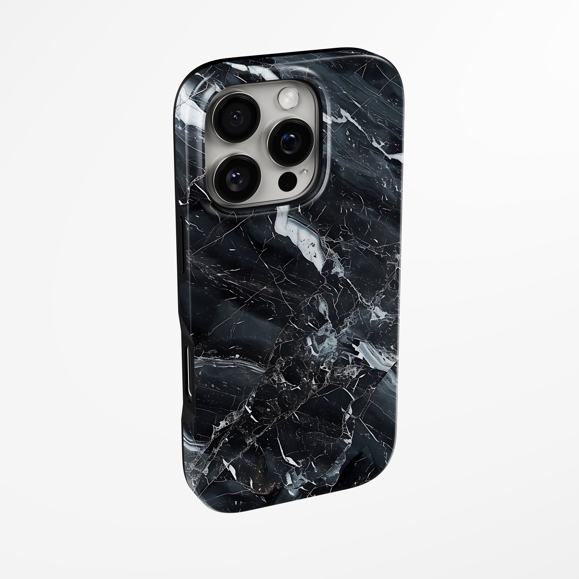 Side view of shell cover with design of  Shadow Vein Magsafe Iphone Tough Case by Marivor