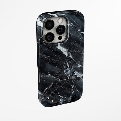 Side view of shell cover with design of  Shadow Vein Magsafe Iphone Tough Case by Marivor