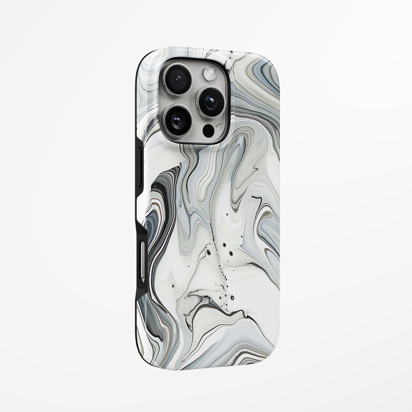 Unlock and capture buttons with  Smoke Shadow Magsafe Iphone Tough Case by Marivor