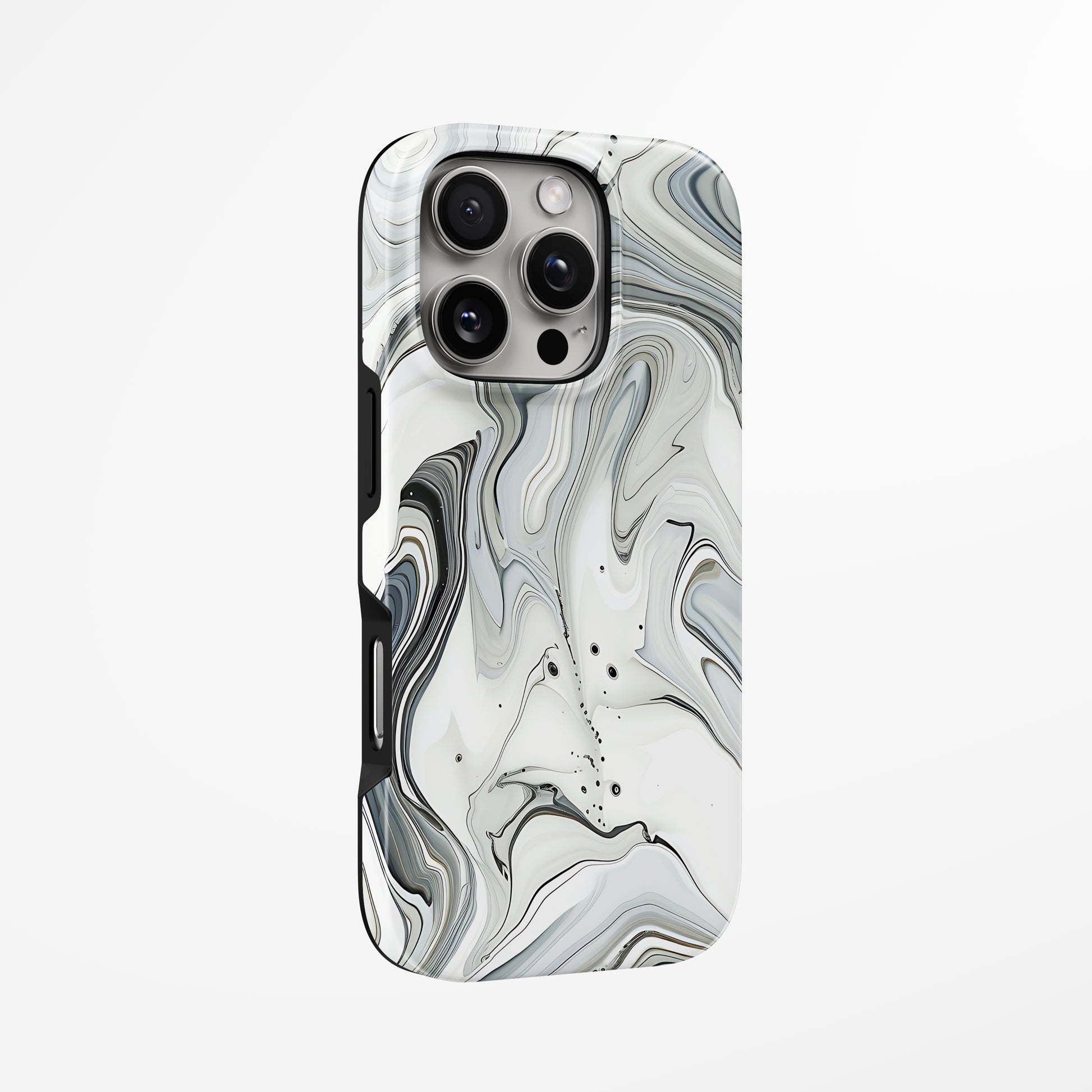 Unlock and capture buttons with  Smoke Shadow Magsafe Iphone Tough Case by Marivor