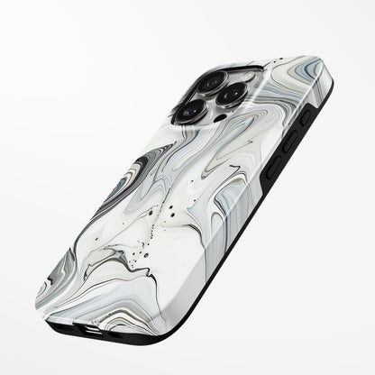 Charging port and volume up/down buttons with  Smoke Shadow Magsafe Iphone Tough Case by Marivor