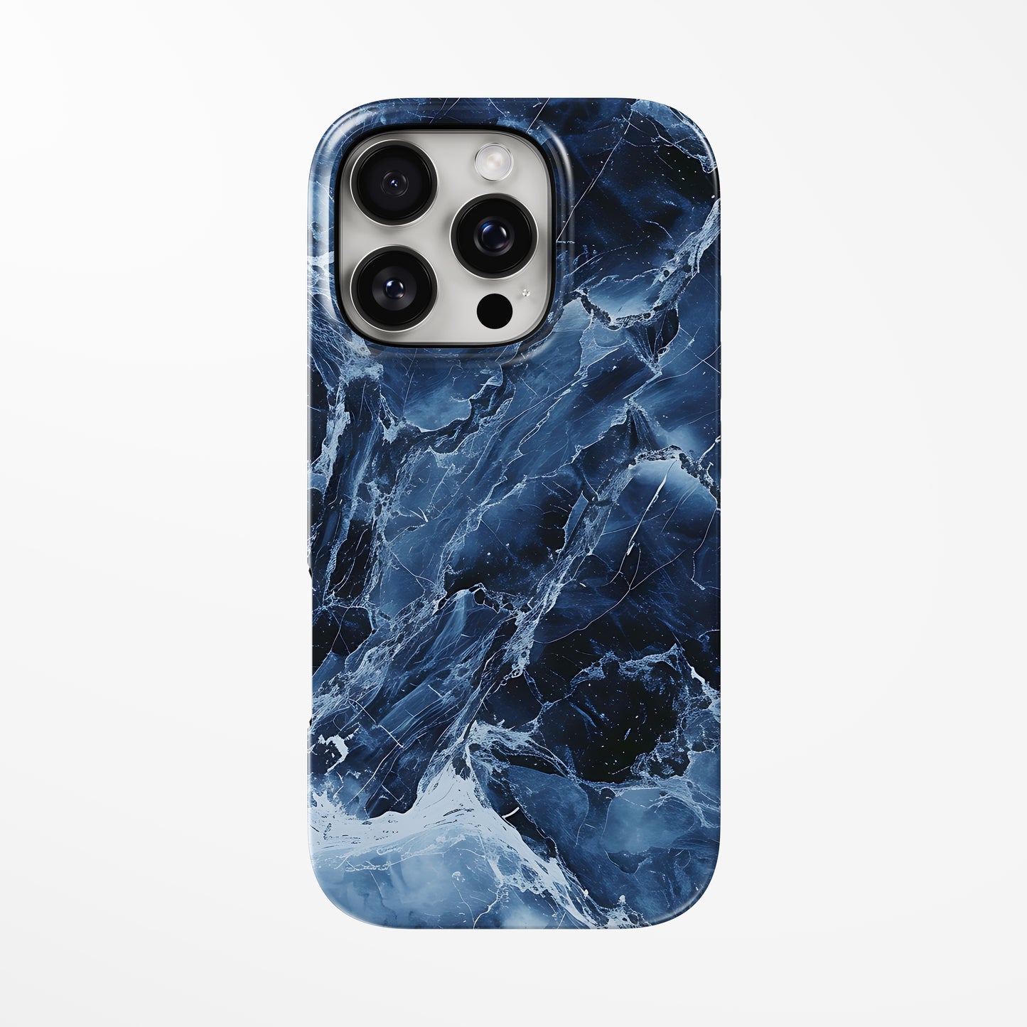 Front view of dark-blue Stellar Depths MagSafe Tough iPhone Case by Marivor