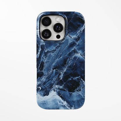 Front view of dark-blue Stellar Depths MagSafe Tough iPhone Case by Marivor