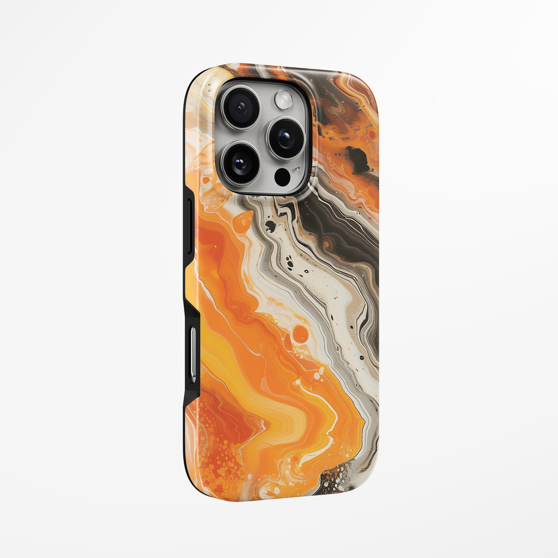 Unlock and capture buttons with  Sunburst Wave Magsafe Tough Iphone Case by Marivor