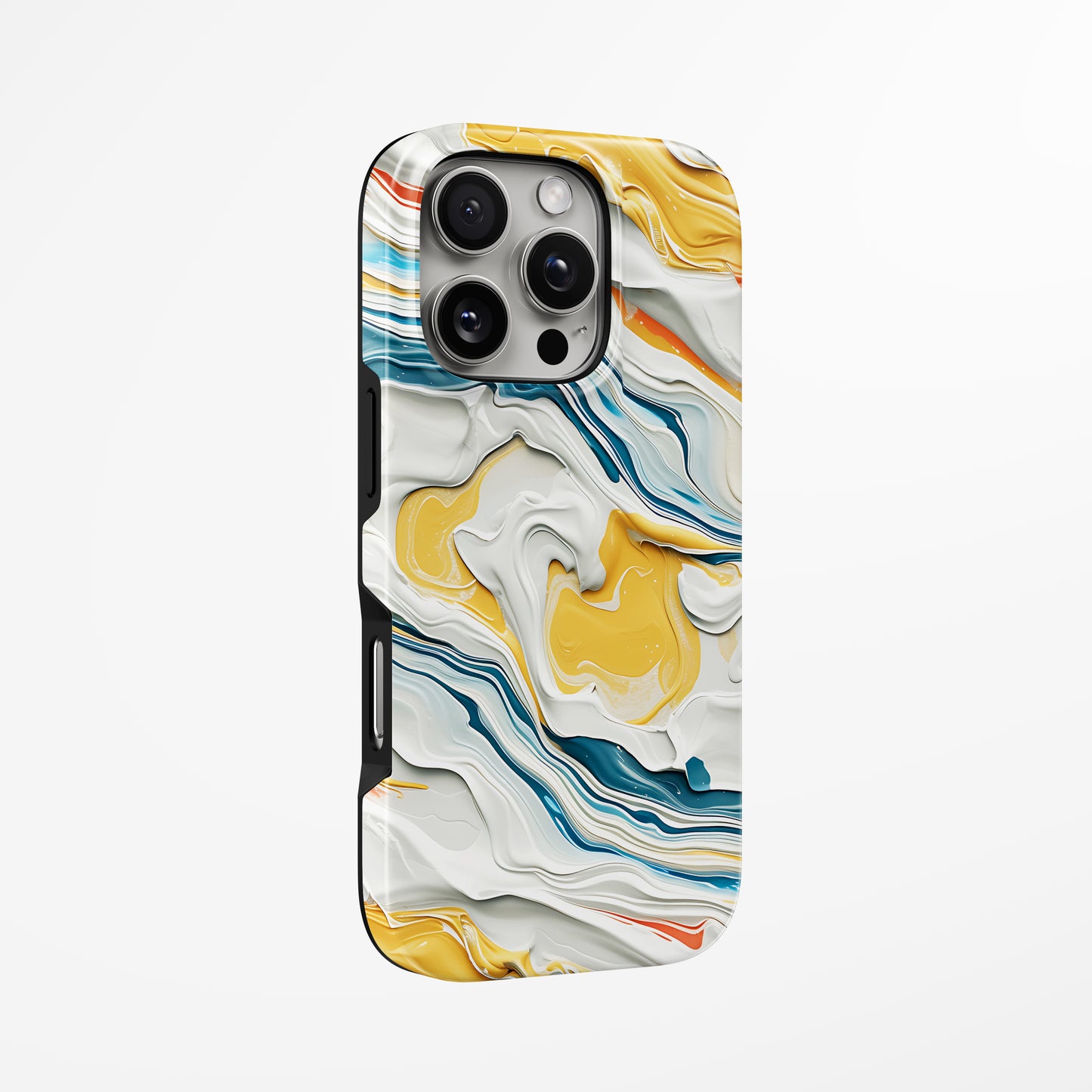 Unlock and capture buttons with  Sunburst Waves Magsafe Iphone Tough Case by Marivor