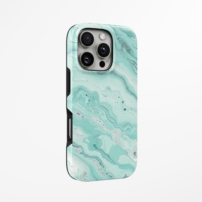 Unlock and capture buttons with  Turquoise Veil Magsafe Tough Iphone Case by Marivor