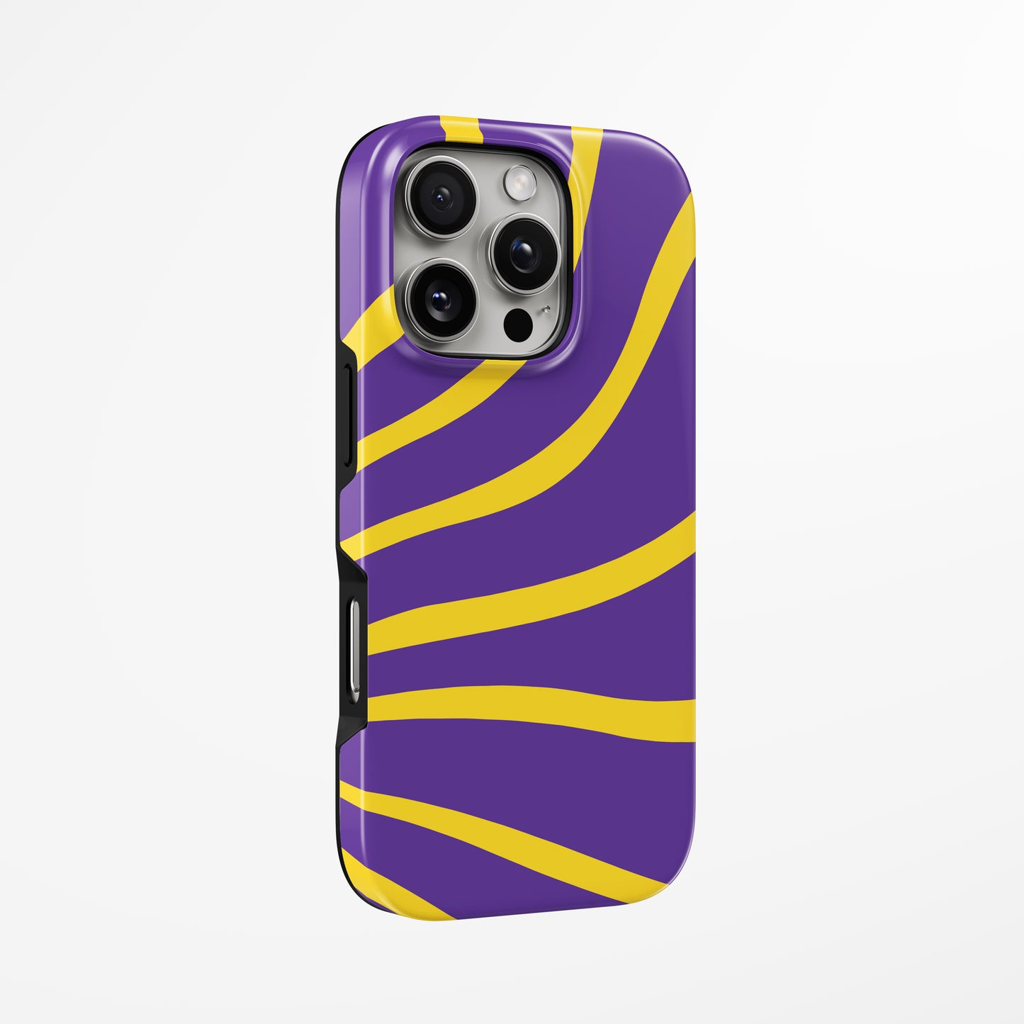 Unlock and capture buttons with  Violet Burst Magsafe Tough Iphone Case by Marivor