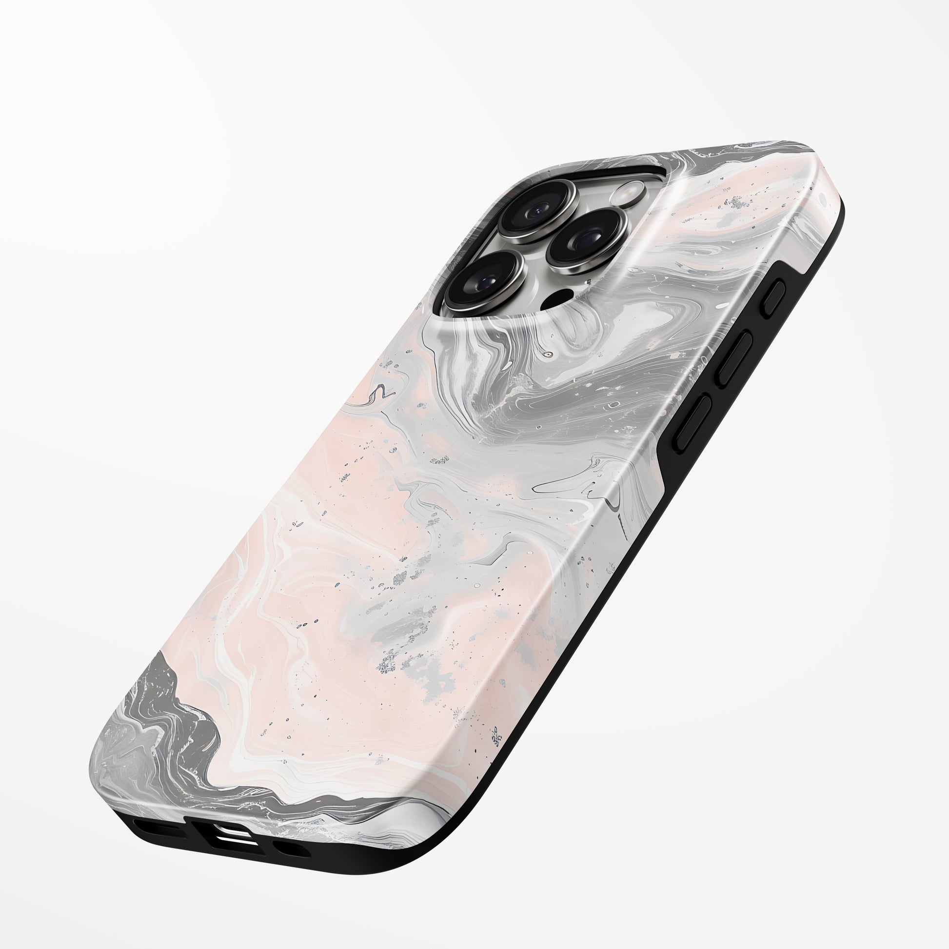 Charging port and volume up/down buttons with  Whisper Stone Magsafe Tough Iphone Case by Marivor