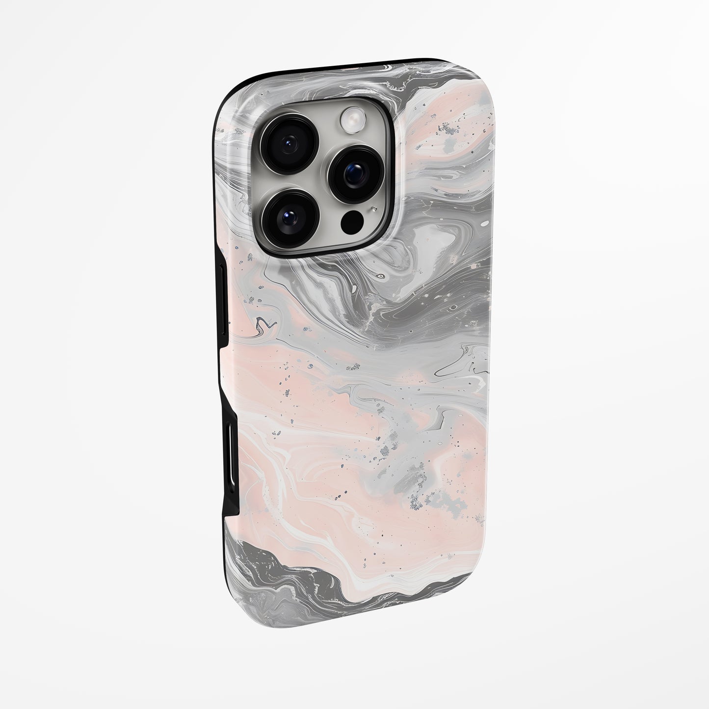 Side view of shell cover with design of  Whisper Stone Magsafe Tough Iphone Case by Marivor
